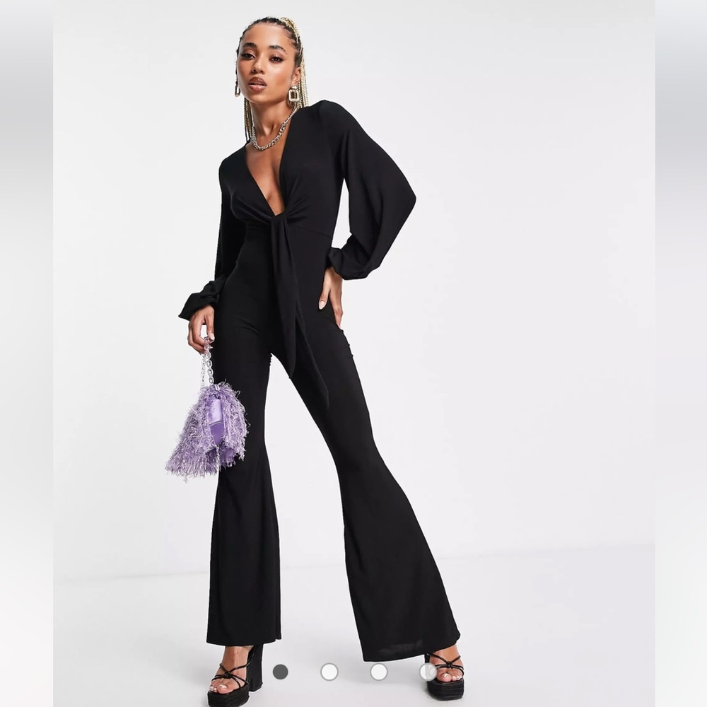 NWOT asos tie front jumpsuit